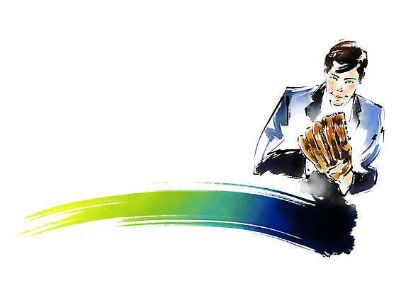 PSD 남자 일러스트 캘리그라피 붓터치 한명 상반신 성인 야구 야구글러브 비즈니스맨 국내일러스트 1 비즈니스 사람 구기 글러브 직장인 파일형식