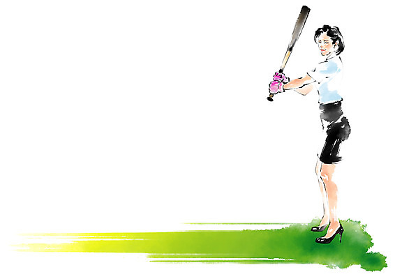 전신 PSD 여자 일러스트 캘리그라피 붓터치 한명 서기 성인 야구 야구방망이 비즈니스우먼 국내일러스트 1 비즈니스 모션 사람 구기 야구용품 직장인 파일형식