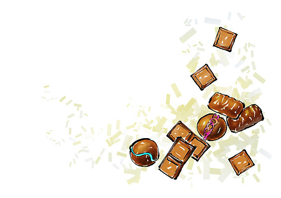 PSD 음식 일러스트 캘리그라피 발렌타인데이 사람없음 초콜릿 국내일러스트 데이이벤트 디저트 파일형식