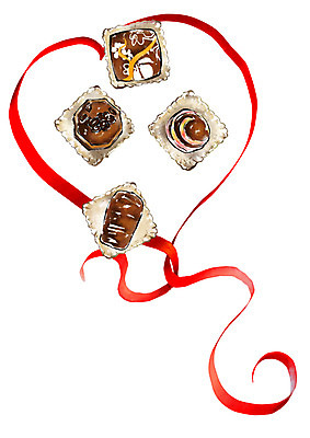 PSD 리본 음식 일러스트 캘리그라피 발렌타인데이 사람없음 초콜릿 하트 국내일러스트 모양 데이이벤트 디저트 파일형식