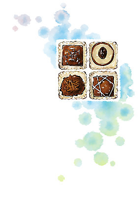 PSD 음식 일러스트 캘리그라피 발렌타인데이 사람없음 초콜릿 아몬드 국내일러스트 데이이벤트 디저트 견과류 파일형식