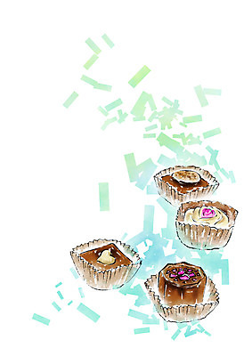 PSD 음식 일러스트 포장 캘리그라피 발렌타인데이 사람없음 초콜릿 국내일러스트 데이이벤트 디저트 파일형식