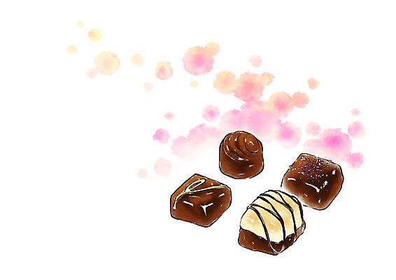 PSD 음식 일러스트 캘리그라피 발렌타인데이 사람없음 초콜릿 국내일러스트 데이이벤트 디저트 파일형식