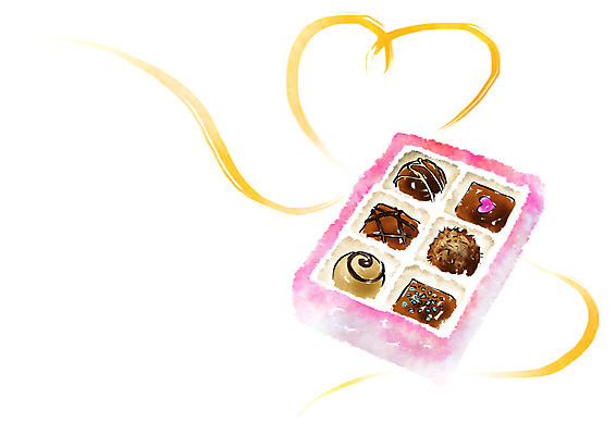 PSD 음식 일러스트 캘리그라피 붓터치 발렌타인데이 선물 사람없음 초콜릿 하트 국내일러스트 모양 데이이벤트 디저트 파일형식