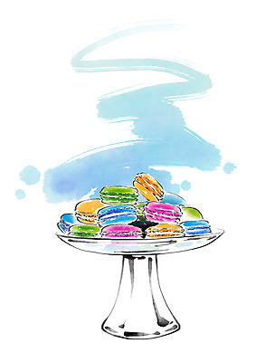 PSD 접시 음식 일러스트 캘리그라피 붓터치 사람없음 마카롱 국내일러스트 식기 디저트 파일형식