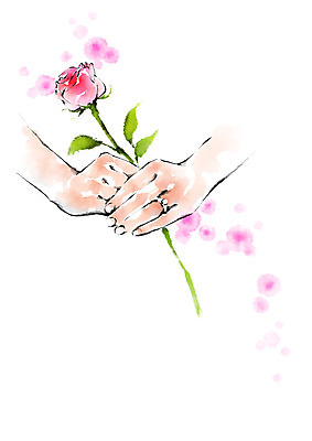 PSD 손 결혼 일러스트 캘리그라피 신체부위 장미 반지 국내일러스트 꽃 장신구 사람 이벤트 파일형식