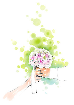 PSD 손 커플 부케 결혼 일러스트 캘리그라피 들기 신체부위 국내일러스트 꽃다발 관계 모션 사람 이벤트 파일형식