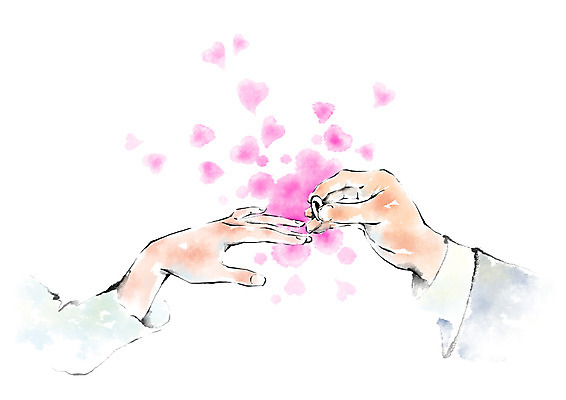 PSD 손 커플 프로포즈 일러스트 캘리그라피 손짓 두명 신체부위 하트 반지 국내일러스트 모양 장신구 관계 모션 사람 파일형식