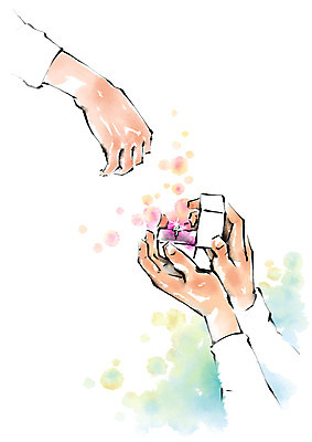 PSD 손 커플 프로포즈 일러스트 캘리그라피 들기 손짓 두명 신체부위 반지 반지케이스 국내일러스트 장신구 관계 모션 사람 보관함 파일형식