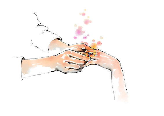 PSD 손 커플 프로포즈 일러스트 캘리그라피 손짓 두명 신체부위 손잡기 반지 국내일러스트 장신구 관계 모션 사람 파일형식