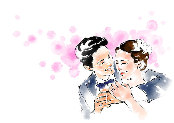 PSD 커플 여자 남자 결혼 일러스트 캘리그라피 성인 두명 백허그 국내일러스트 관계 포옹 사람 이벤트 파일형식