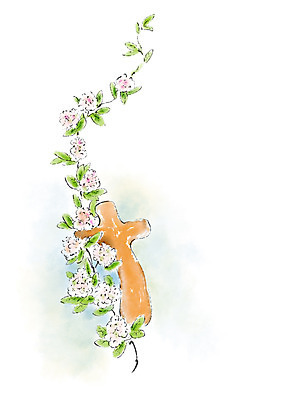 PSD 꽃 기독교 십자가 일러스트 캘리그라피 기독교용품 사람없음 국내일러스트 식물 종교 종교용품 파일형식