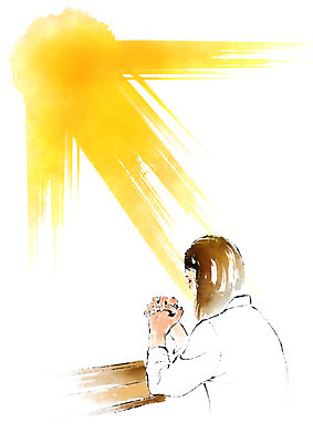 PSD 여자 기독교 일러스트 캘리그라피 한명 성인 햇빛 기도 합장 국내일러스트 1 종교 사람 손짓 태양 파일형식