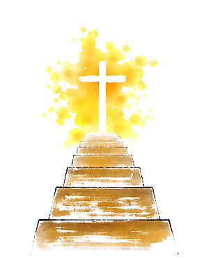 PSD 기독교 십자가 일러스트 캘리그라피 사람없음 계단 번짐 국내일러스트 종교 파일형식 효과