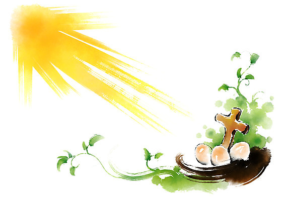 PSD 기독교 십자가 잎 일러스트 캘리그라피 사람없음 햇빛 둥지 부활절계란 번짐 국내일러스트 식물 종교 부활절 태양 계란 파일형식 효과