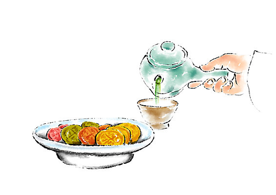 PSD 한국전통 접시 손 한식 일러스트 캘리그라피 신체부위 전통음식 붓기 전통차 찻잔 찻주전자 다식 국내일러스트 전통 식기 음식 모션 주전자 잔 한국 사람 차_음료 파일형식