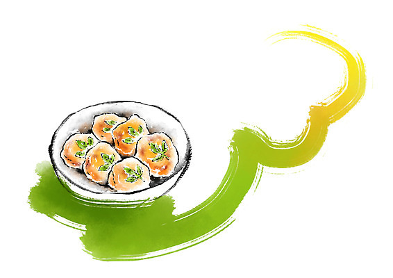 PSD 한국전통 접시 한식 일러스트 캘리그라피 사람없음 전통음식 화전 제철음식 국내일러스트 전통 식기 음식 한국 전 제철 파일형식