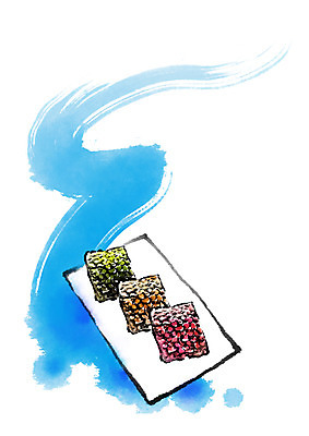 PSD 한국전통 접시 한식 일러스트 캘리그라피 사람없음 전통음식 한과 전통다과 국내일러스트 전통 식기 음식 디저트 한국 다과 파일형식