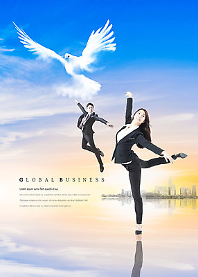 전신 PSD 구름 편집 편집이미지 여자 남자 하늘 빌딩 20대 성인 두명 글로벌비즈니스 한국인 비즈니스맨 비즈니스우먼 비둘기 날갯짓 성인만 이미지편집 자연요소 비즈니스 조류 사람 동양인 청년 건물 글로벌 직장인 파일형식