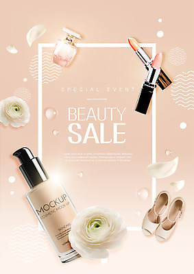 PSD 편집 편집이미지 꽃 이벤트 사람없음 뷰티 세일 립스틱 물방울 하이힐 향수 메이크업베이스 이미지편집 식물 구두 화장품 여성화 파일형식