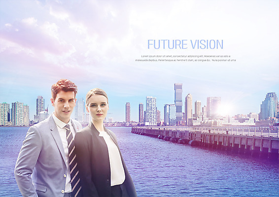 PSD 서양인 구름 편집 편집이미지 여자 남자 바다 하늘 미래 빌딩 상반신 20대 성인 두명 비즈니스맨 비즈니스우먼 비전 가교 성인만 이미지편집 자연요소 외국인 건축물 컨셉 비즈니스 사람 청년 건물 직장인 파일형식