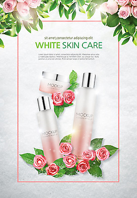 PSD 편집 편집이미지 꽃 나뭇잎 사람없음 뷰티 장미 화장품 눈 스킨케어 이미지편집 자연요소 식물 잎 날씨 파일형식