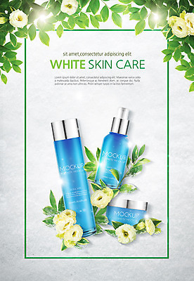 PSD 편집 편집이미지 꽃 나뭇잎 사람없음 뷰티 화장품 눈 스킨케어 이미지편집 자연요소 식물 잎 날씨 파일형식