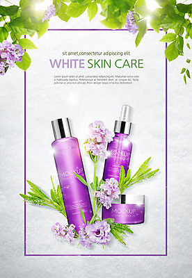 PSD 편집 편집이미지 꽃 나뭇잎 사람없음 뷰티 화장품 눈 스킨케어 이미지편집 자연요소 식물 잎 날씨 파일형식