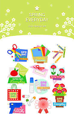 아이콘 화분 꽃다발 색연필 가위 사람없음 세트 쇼핑백 봄 카네이션 색종이 옷핀 브로치 글루건 접착풀 2D아이콘 AI파일 카드프레임 계절 꽃 종이 가방 장신구 문구용품 학용품 프레임 풀_접착제 파일형식 벡터