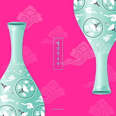 구름 한국전통 전통 포스터 백그라운드 일러스트 사람없음 전통문양 청자 국내일러스트 AI파일 자연요소 문양 한국 파일형식 벡터