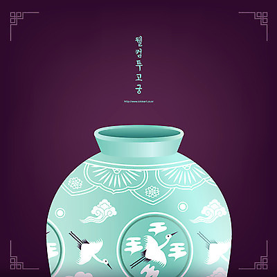 구름 한국전통 전통 포스터 백그라운드 일러스트 사람없음 전통문양 학 청자 국내일러스트 AI파일 자연요소 문양 조류 한국 파일형식 벡터