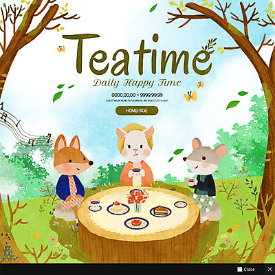 PSD 나무 템플릿 커피 웹템플릿 나비 음표 여러마리 티타임 나뭇잎 팝업 이벤트팝업 웹팝업 사람없음 조각케이크 쥐 여우 나무밑둥 이미지템플릿 식물 기호 음료 음악 다수 곤충 잎 포유류 휴식 케이크 설치류 파일형식