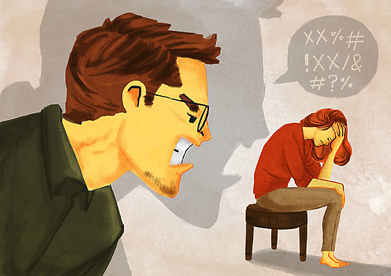 전신 PSD 부부 여자 남자 일러스트 피곤 상반신 성인 두명 부부싸움 갈등 욕설 이혼 언어폭력 국내일러스트 커플 컨셉 사람 폭력 싸움 파일형식