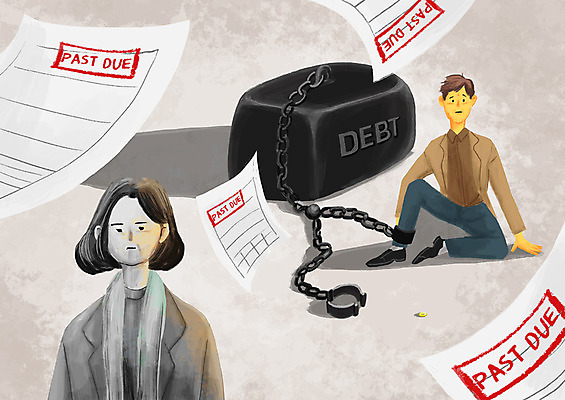 전신 PSD 부부 여자 남자 일러스트 상반신 성인 두명 빚 떠남 이혼 족쇄 국내일러스트 커플 모션 사람 경제 파일형식