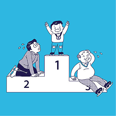 전신 노년 남자 어린이 올림픽 일러스트 동계올림픽 서기 앉기 성인 세명 스케이트 직장인 메달 금메달 시상대 힘듦 국내일러스트 AI파일 직업 스포츠용품 스포츠 컨셉 모션 사람 상_상패 파일형식 벡터