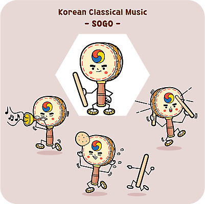 캐릭터 한국전통 악기 연주 일러스트 국악기 사람없음 소고 태평소 일러캐릭터 AI파일 전통 음악 타악기 한국 국악 관악기 파일형식 벡터