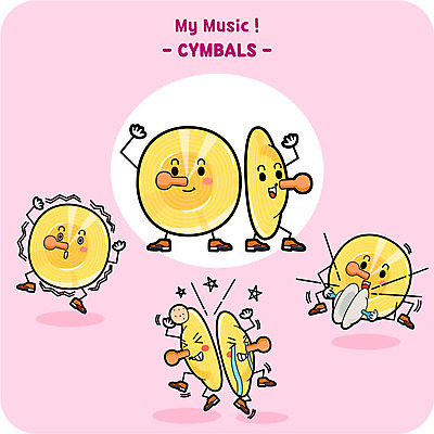 캐릭터 악기 연주 일러스트 사람없음 혹 심벌즈 떨림 일러캐릭터 AI파일 음악 모션 타악기 파일형식 벡터