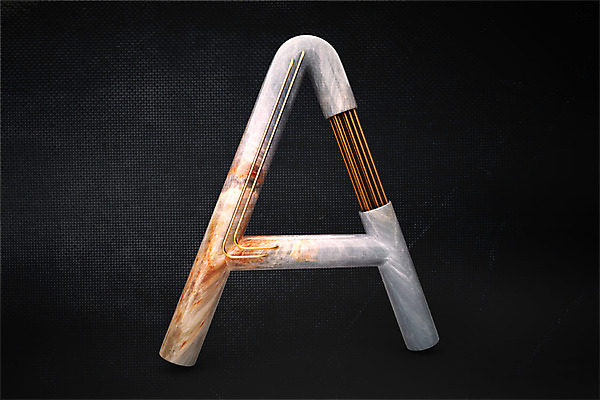 PSD 편집이미지 문자 알파벳 영어 타이포그라피 사람없음 3D소스 3D 디지털합성 파이프 A 편집3D 파일형식