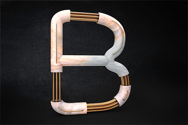 PSD 편집이미지 문자 알파벳 영어 타이포그라피 사람없음 3D소스 3D B 디지털합성 파이프 편집3D 파일형식