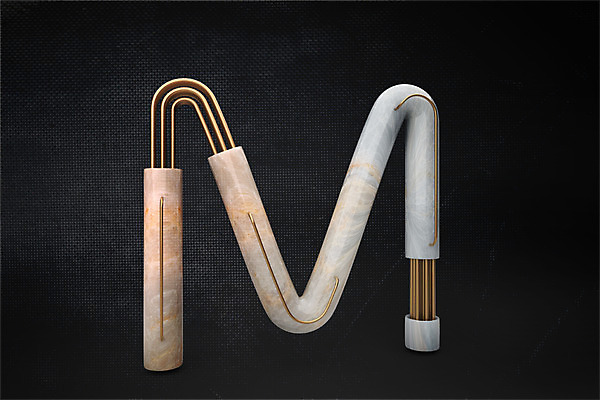 PSD 편집이미지 문자 알파벳 영어 타이포그라피 사람없음 3D소스 3D 디지털합성 파이프 M 편집3D 파일형식