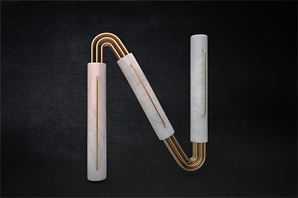 PSD 편집이미지 문자 알파벳 영어 타이포그라피 사람없음 3D소스 3D N 디지털합성 파이프 편집3D 파일형식