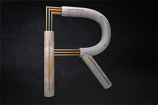 PSD 편집이미지 문자 알파벳 영어 타이포그라피 사람없음 3D소스 3D 디지털합성 파이프 R 편집3D 파일형식