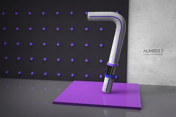 PSD 편집이미지 문자 타이포그라피 사람없음 숫자 3D소스 3D 디지털합성 파이프 7 편집3D 파일형식