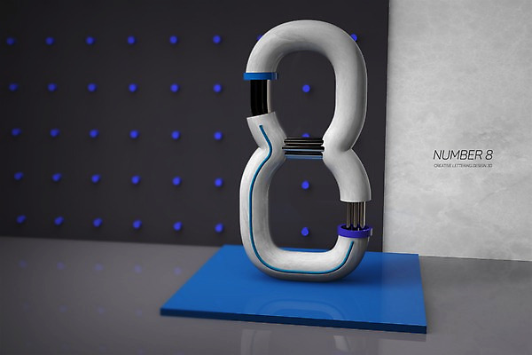 PSD 편집이미지 문자 타이포그라피 사람없음 숫자 3D소스 3D 8 디지털합성 파이프 편집3D 파일형식