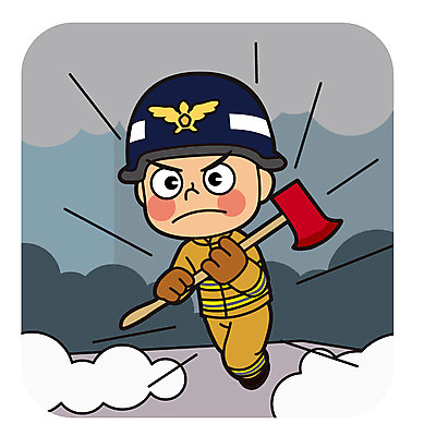 전신 직업 남자 일러스트 한명 성인 달리기 연기 소방관 구조원 도끼 119 국내일러스트 AI파일 1 모션 사람 소방 전화번호 파일형식 벡터