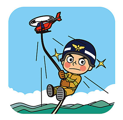 전신 직업 남자 줄 일러스트 산 한명 성인 점프 소방관 구조원 119 구조헬기 국내일러스트 AI파일 1 모션 사람 헬리콥터 소방 전화번호 파일형식 벡터