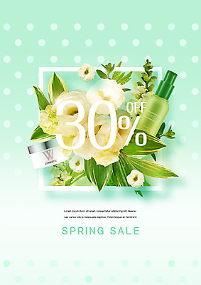 PSD 편집 편집이미지 꽃 이벤트 사람없음 뷰티 세일 봄 화장품 광고편집 이미지편집 식물 계절 파일형식