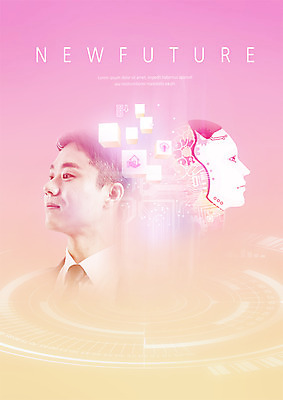 PSD 편집 편집이미지 남자 미래 스마트라이프 한명 상반신 20대 성인 한국인 스마트 로봇 광고편집 4차산업 미래산업 AI_인공지능 이미지편집 1 라이프스타일 산업 컨셉 사람 동양인 청년 파일형식