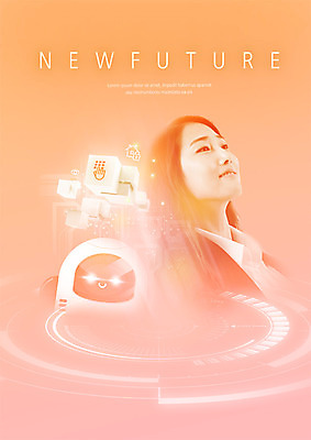 PSD 편집 편집이미지 여자 미래 스마트라이프 한명 웃음 상반신 20대 성인 한국인 스마트 로봇 광고편집 로봇산업 4차산업 미래산업 이미지편집 1 라이프스타일 산업 컨셉 표정 사람 동양인 청년 파일형식