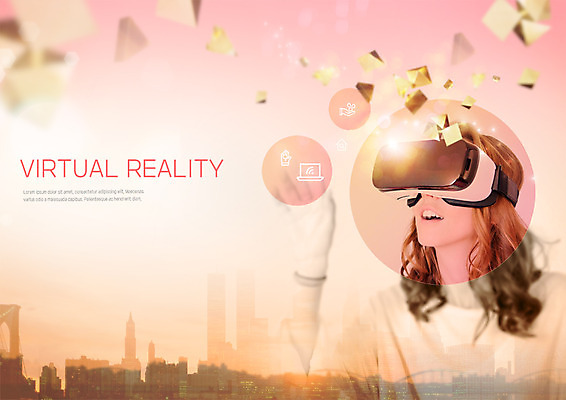 PSD 서양인 외국인 편집 편집이미지 여자 스마트라이프 한명 빌딩 상반신 20대 성인 도시 스마트 광고편집 3D안경 가상현실 오큘러스 4차산업 VR기기 이미지편집 1 라이프스타일 산업 안경 컨셉 사람 인종 청년 건물 기계 파일형식